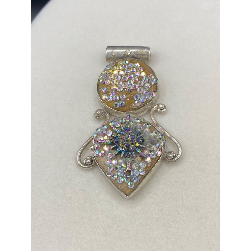 Vintage 925 stone and hem pendant